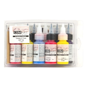 Com-Art Colours Opaque & Trans Kit G  i gruppen Lackering / Airbrush / Airbrushfrg hos Tipro Bil & Lackprodukter AB (8-100-7)